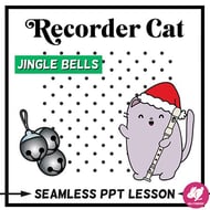 Recorder Cat Lesson: Jingle Bells Digital Resources
